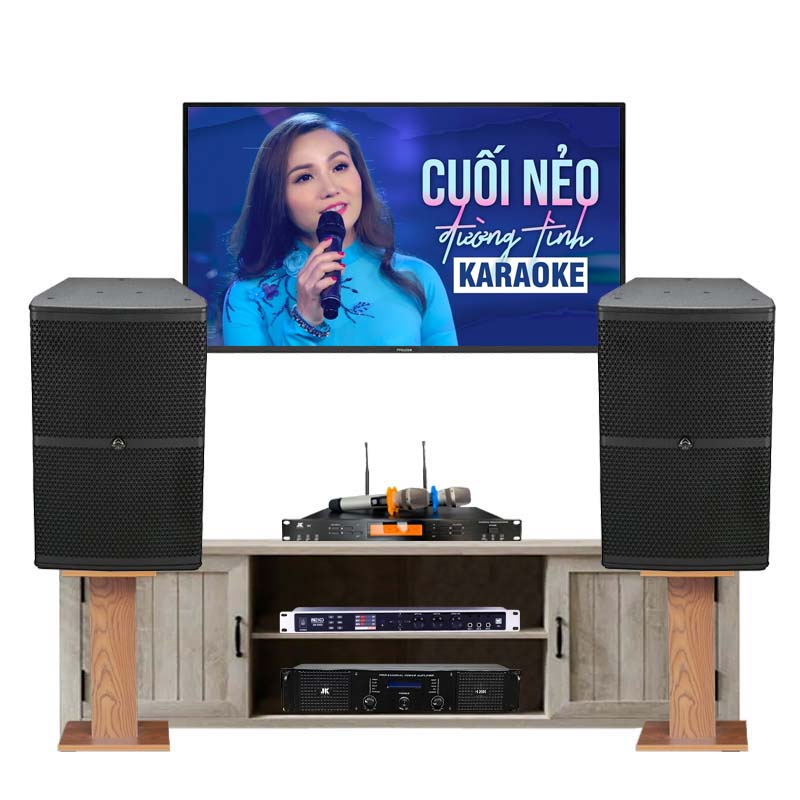 Dàn Karaoke cao cấp HDR44 (Wharfedale Wh10, Công suất, Neko DK1000, Micro JKaudio B9)