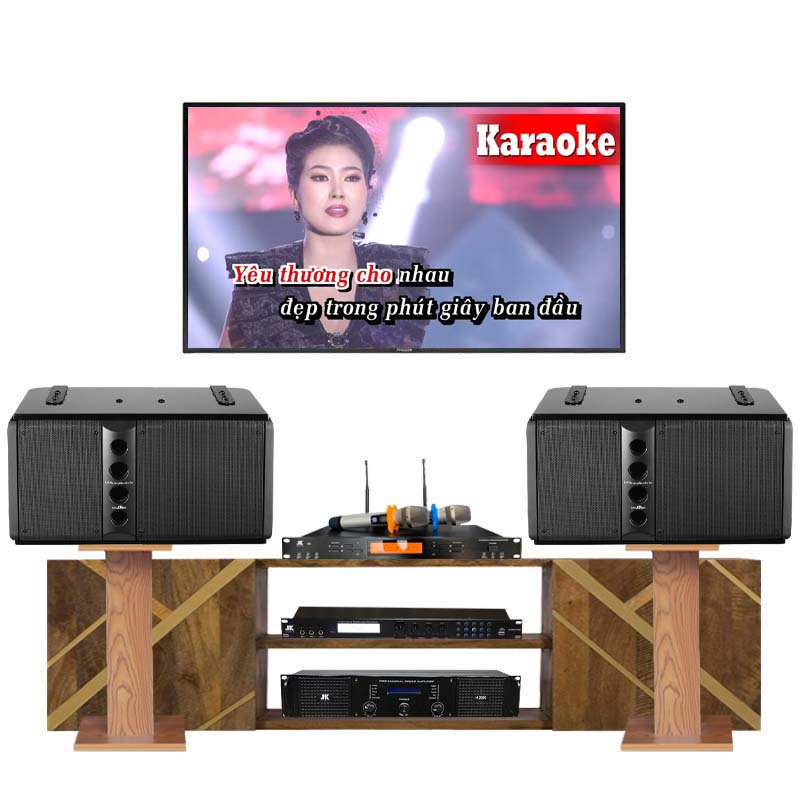 Dàn karaoke Wharfedale HK28 (Wharfedale 5190, Công suất, Vang số, Micro JKaudio B9)