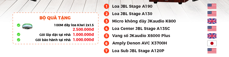 Dàn âm thanh đa năng xem phim, nghe nhạc, karaoke JBL, Denon DN 03