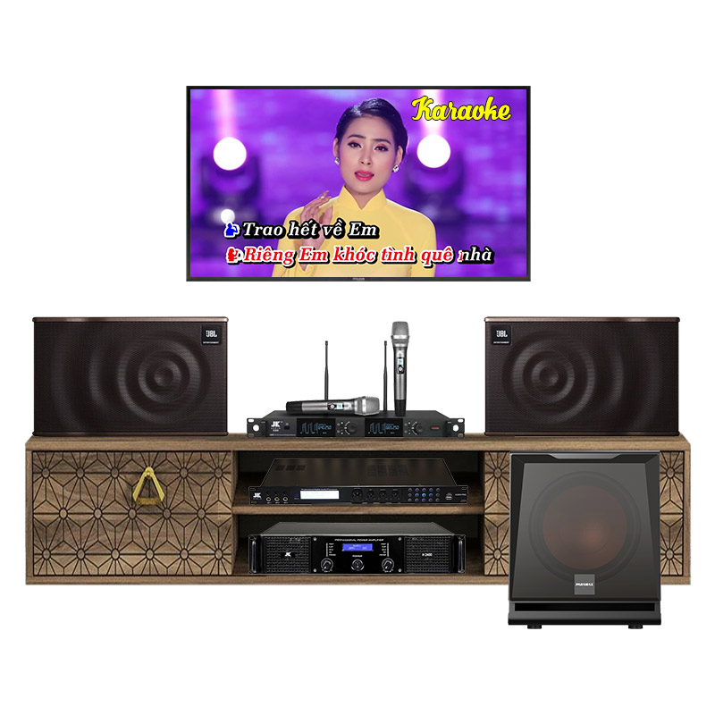 Dàn karaoke JBL HK49 (JBL MK08, X3000 Pro, H2400,  Micro K300,  Sub Paramax D30)