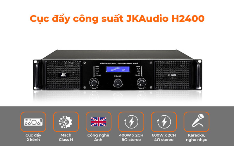 Dàn karaoke JBL HK53 Cục đẩy JKAudio H2400