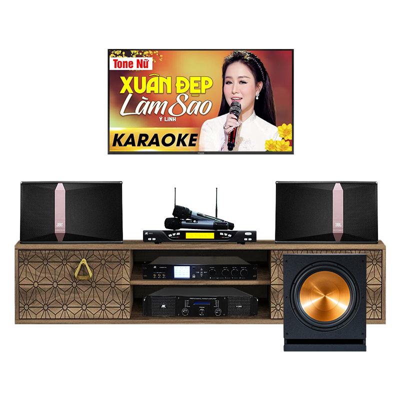 Dàn Karaoke JBL KH26 (JBL KI512, X9000 Pro, H2800, Micro K800, Sub Paramax D40)