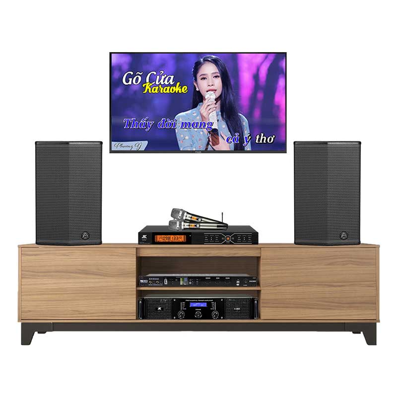Dàn Karaoke Wharfedale KH48 (Wharfedale Sigma X10, Công suất H2600, DK2000, micro B3 Pro)