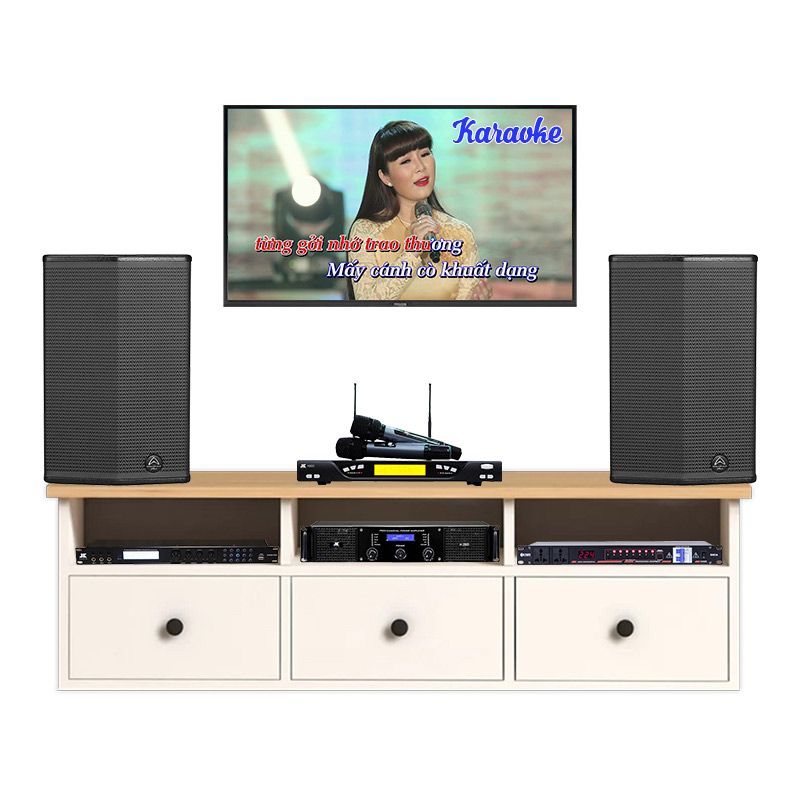 Dàn Karaoke Wharfedale KH52 (Wharfedale Sigma X10, Công suất, X3000 Pro, micro K800, quản lý nguồn)
