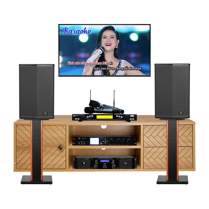 Dàn Karaoke Wharfedale KH56 ( Wharfedale Sigma X10, Công suất, X9000 Pro, micro K800)