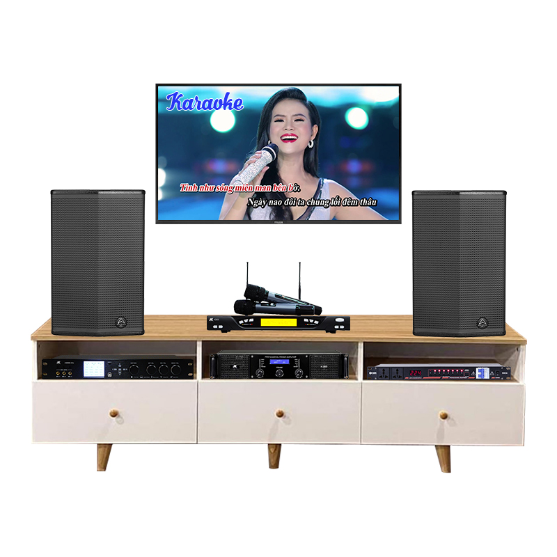 Dàn Karaoke Wharfedale KH57 ( Wharfedale Sigma X10, Công suất, X9000 Pro, micro K800, quản lý nguồn)
