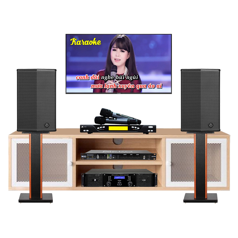 Dàn Karaoke Wharfedale KH64 ( Wharfedale Sigma X12,Công suất, vang cơ, micro K800)