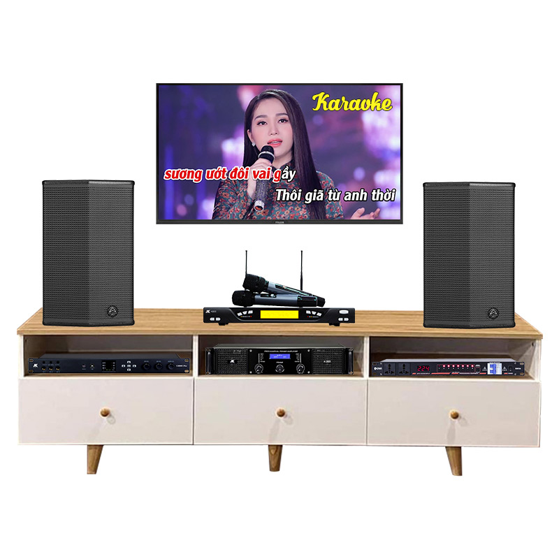 Dàn Karaoke Wharfedale KH70 ( Wharfedale Sigma X12, Công suất, X6000 Plus, micro K800, quản lý nguồn)