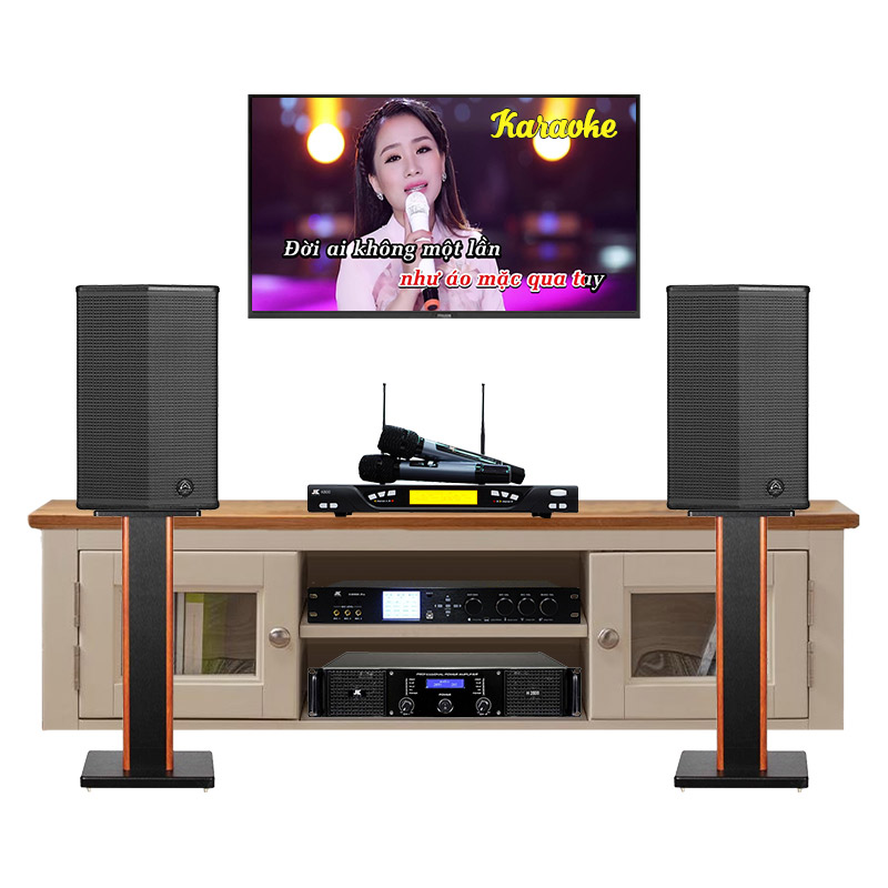 Dàn Karaoke Wharfedale KH71 (Wharfedale Sigma X12, Công suất, X9000 Pro, micro K800)
