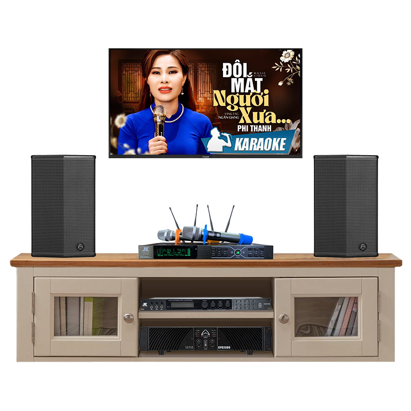 Dàn karaoke gia đình KHD32 (Wharfedale Sigma X12, Wharfedale CPD2600, JKaudio X3000 Pro, JKAudio B3 Plus)