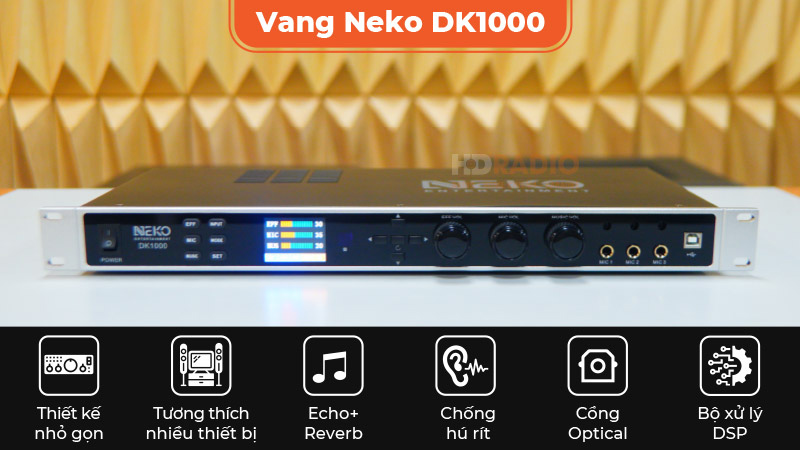 Dàn nghe nhạc và hát karaoke NK51 - Vang số chỉnh cơ Neko DK1000