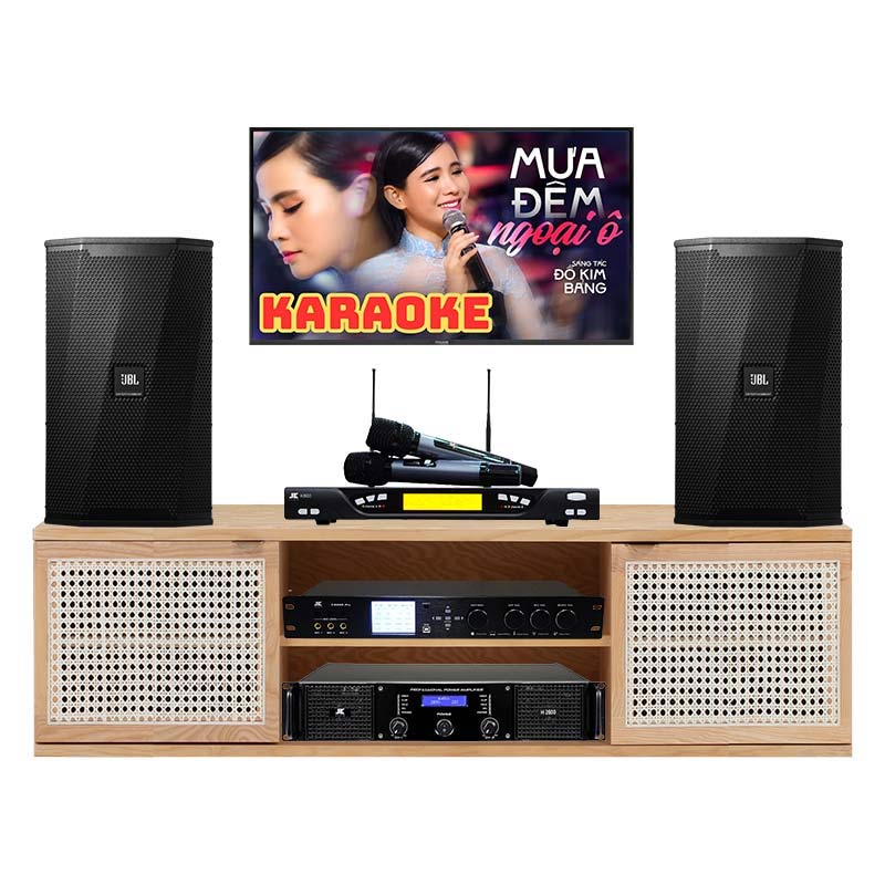 Dàn karaoke JBL cao cấp GD66 (Loa JBL KPS2, Đẩy JK H2600,  Vang JK X9000 Pro, Mic JKAudio K800)