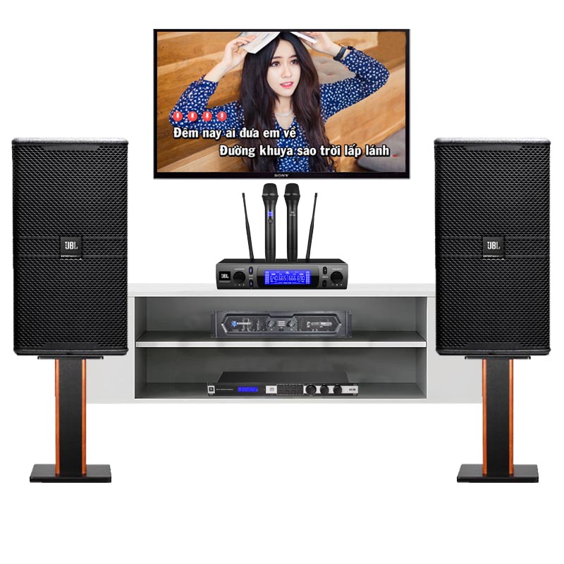 Dàn karaoke JBL Cao Cấp GD73 ( JBL KP4015, Crown KVS1000, JBL KX180, JBL VM300)