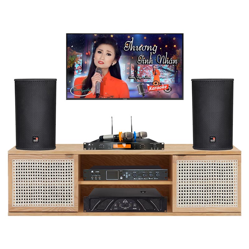 Dàn Karaoke cao cấp HDR33( Tecnare E10  + Công suất + Vang số + Micro không  dây )