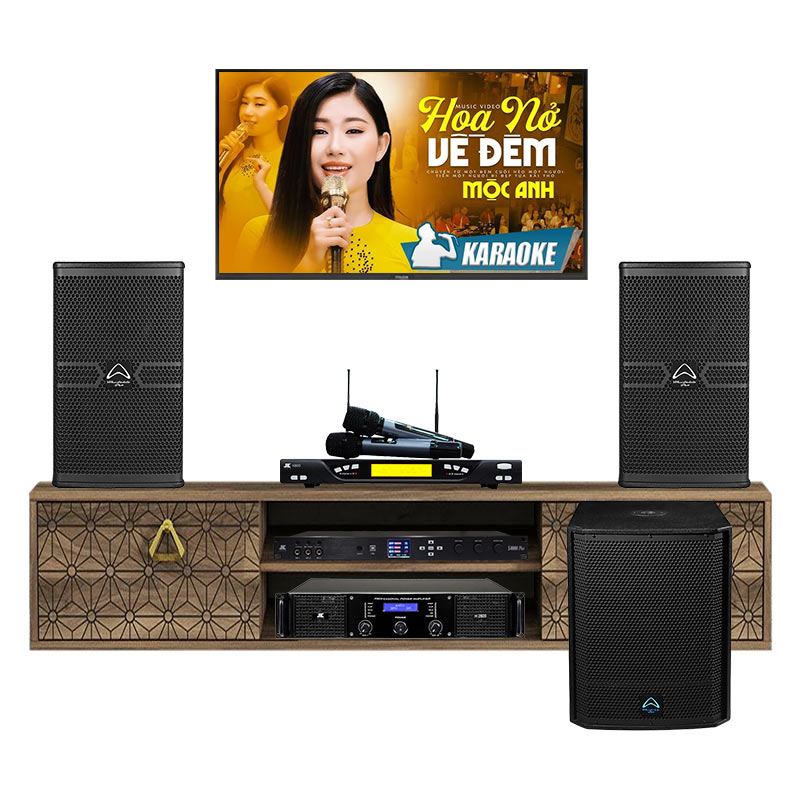 Dàn Karaoke Cao Cấp HDR46 ( Whafedale Anglo E10, Công suất, Jkaudio X6000 Plus, K800, Sub )