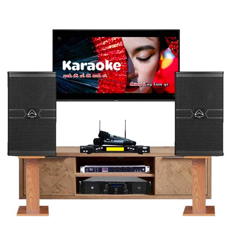 Dàn Karaoke Cao Cấp HDR50 ( Whafedale Anglo E10, Công suất, DK1000, Micro K800)