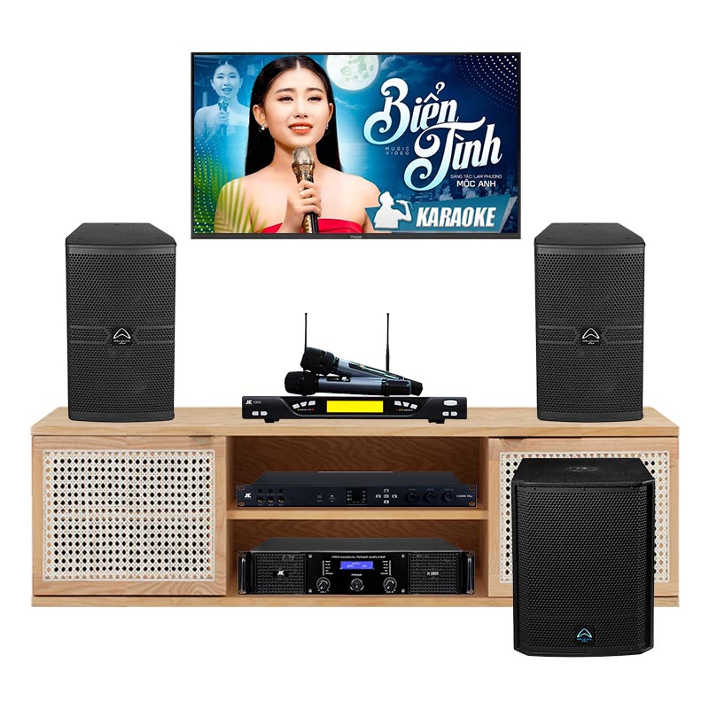 Dàn Karaoke Cao Cấp HDR51 (Whafedale Anglo E12 , Công suất, Jkaudio X6000 Plus, K800, Sub)
