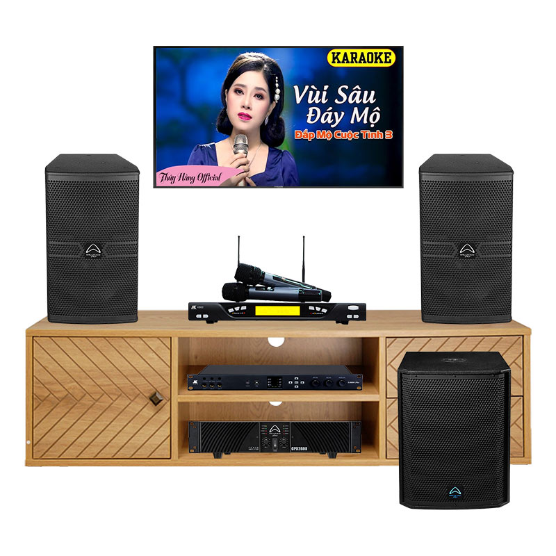 Dàn Karaoke Cao Cấp HDR53 ( Whafedale Anglo E12, Công suất, Jkaudio X6000 Plus, K800, Sub )