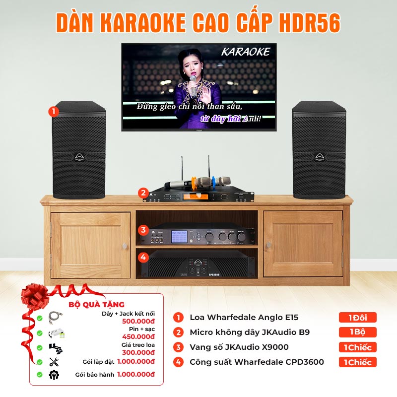 Dàn karaoke cao cấp HDR56 Dàn karaoke cao cấp HDR56