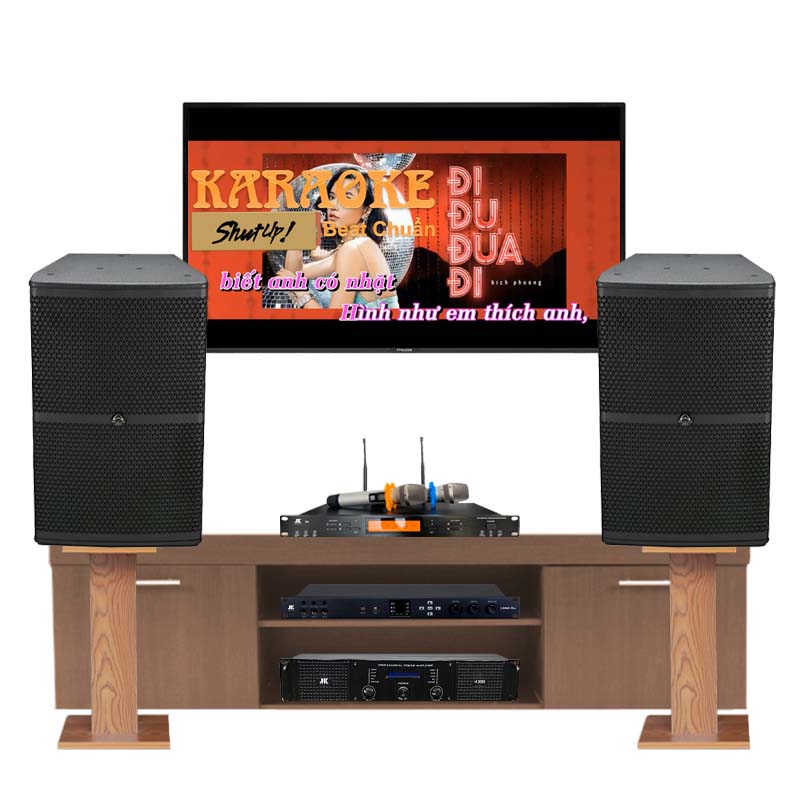 Dàn Karaoke Cao Cấp HDR67 (Wharfedale Wh10, Công suất H2600, X6000 Plus, Micro JKaudio B9)