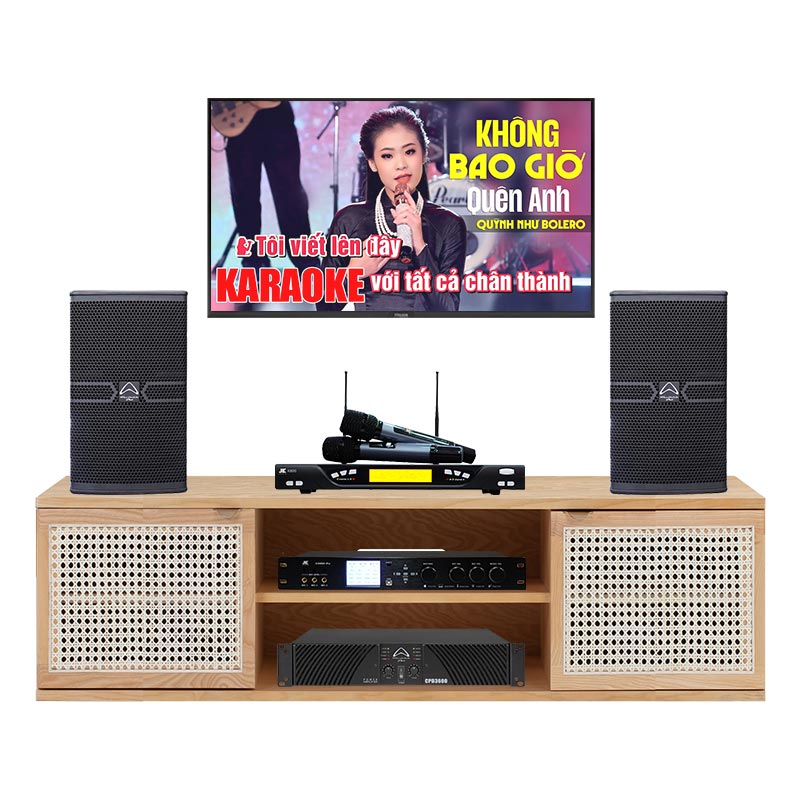 Dàn karaoke gia đình cao cấp HDR82 (Wharfedale Anglo E12, CPD 3600, JKaudio X9000 Pro, K800)