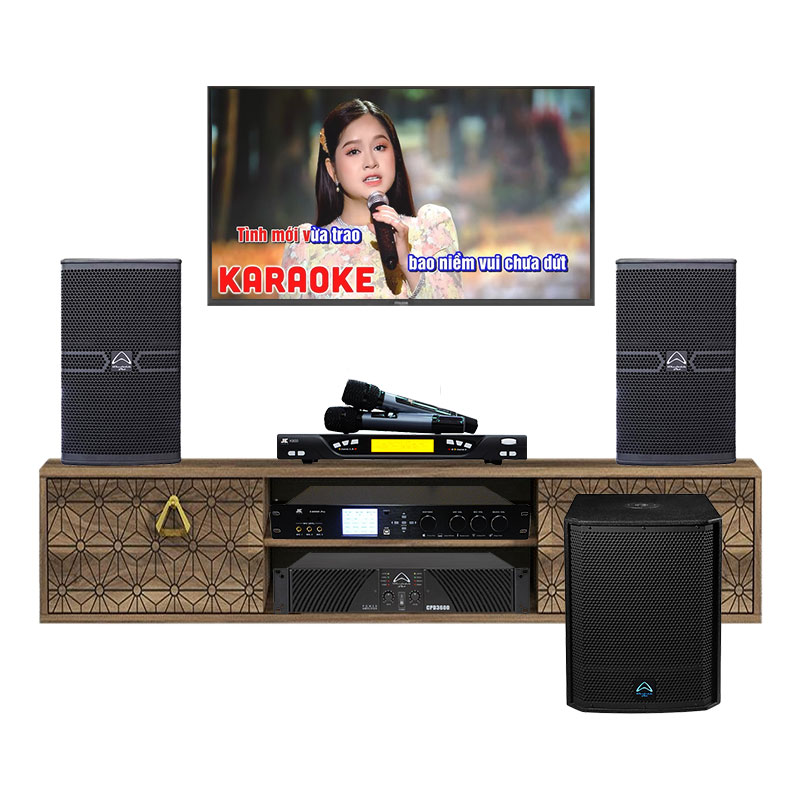 Dàn karaoke cao cấp HDR86 (Wharfedale Anglo E12, AX15B, CPD3600, JKaudio X9000 Pro, K800)