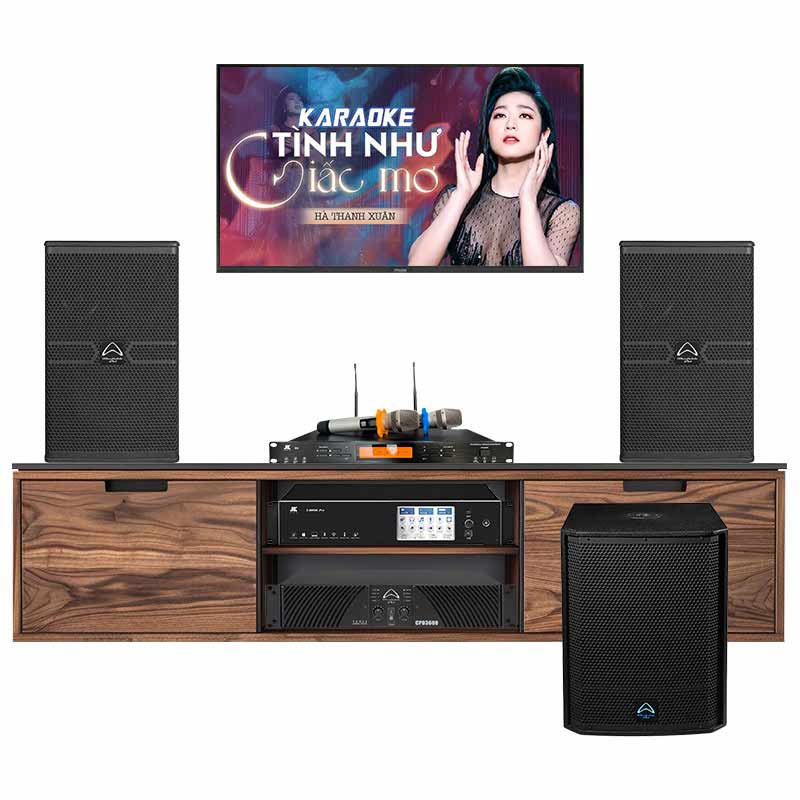 Dàn karaoke cao cấp HDR90 (Wharfedale ANGLO E312, CPD3600, AX15B, JKaudio X9900 Pro, JKAudio B9)