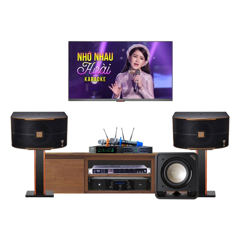 Dàn karaoke JBL HK85 (JBL 10A, Công suất, vang cơ, micro, Sub)