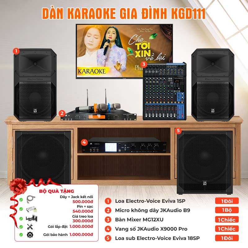 Dàn karaoke gia đình KGD111