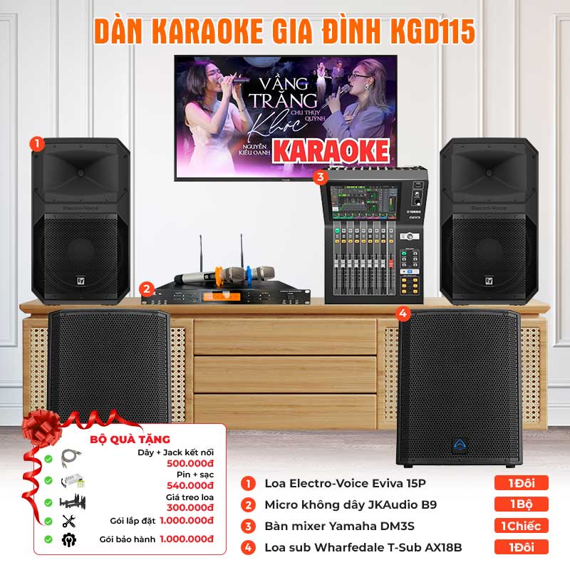 Dàn karaoke gia đình KGD115