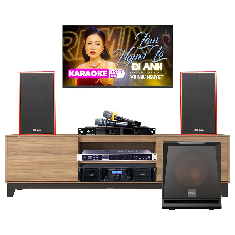 Dàn karaoke gia đình KGD117 (Gutin GDL 6612, Neko DK1000, JKAudio H2600, K300, sub Paramax D30)