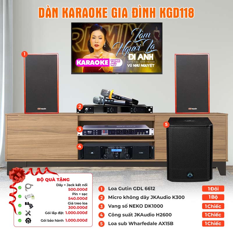Dàn karaoke gia đình KGD118