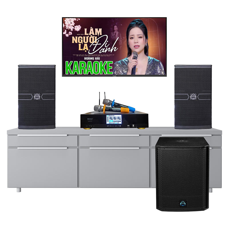 Dàn karaoke gia đình KGD12 (Wharfedale Anglo E12, Wharfedale T-SUB AX15B, Neko AK3900 Pro)