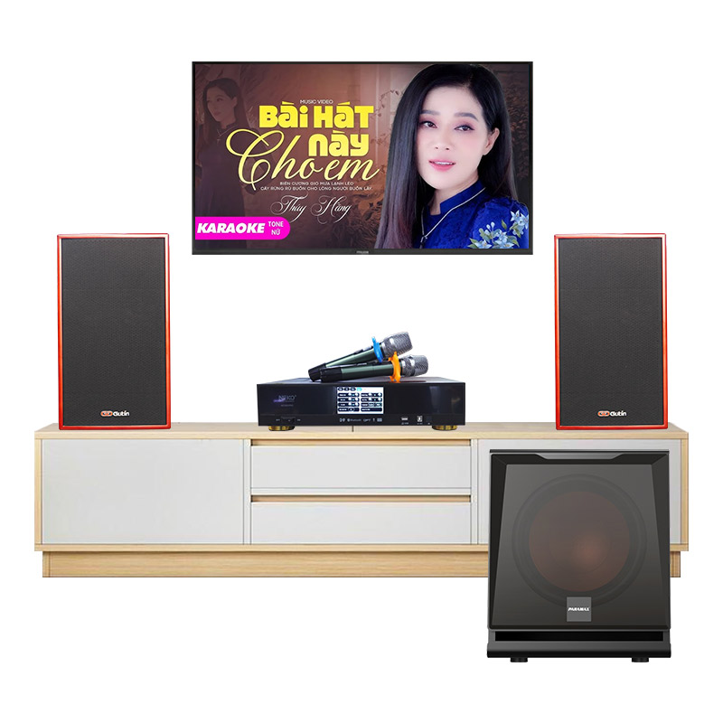 Dàn karaoke gia đình KGD124 (Gutin GDL 6612, Neko AK3900 Pro, sub Paramax D30)