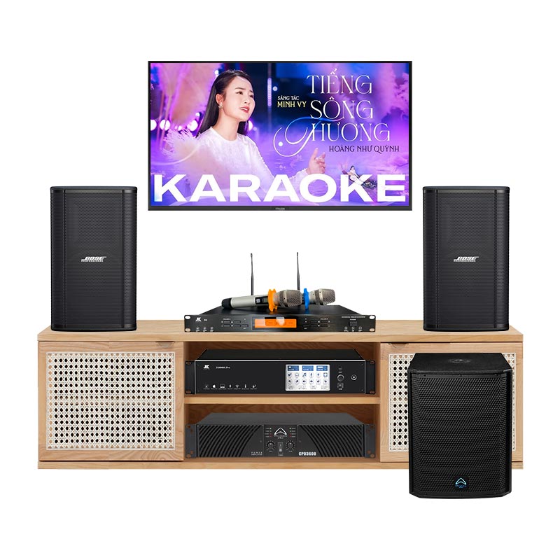 Dàn karaoke gia đình KGD137 (Bose ShowTime SK12, Wharfedale AX15B, CPD3600, JKAudio X9900 Pro, JKAudio B9)