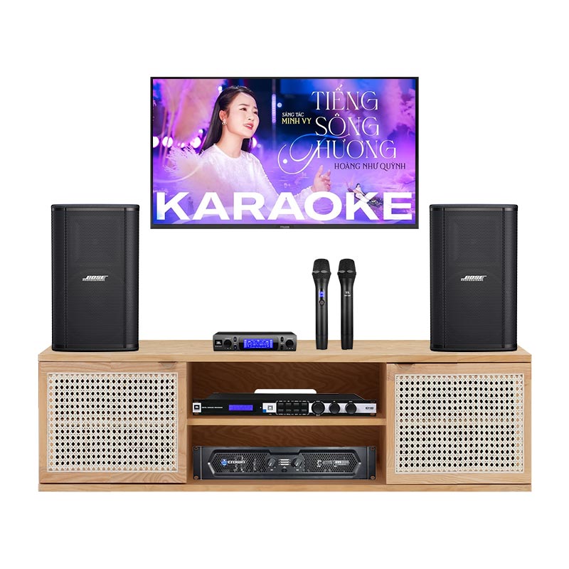 Dàn karaoke gia đình KGD138 (Bose ShowTime SK12, Crown KVS1000, JBL KX180A, JBL VM300)