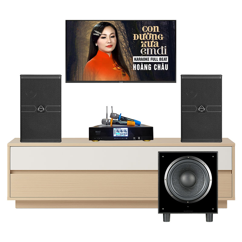 Dàn Karaoke Gia Đình KGD16 (Wharfedale ANGLO E312,  Neko AK3900 Pro, Wharfedale SW12)