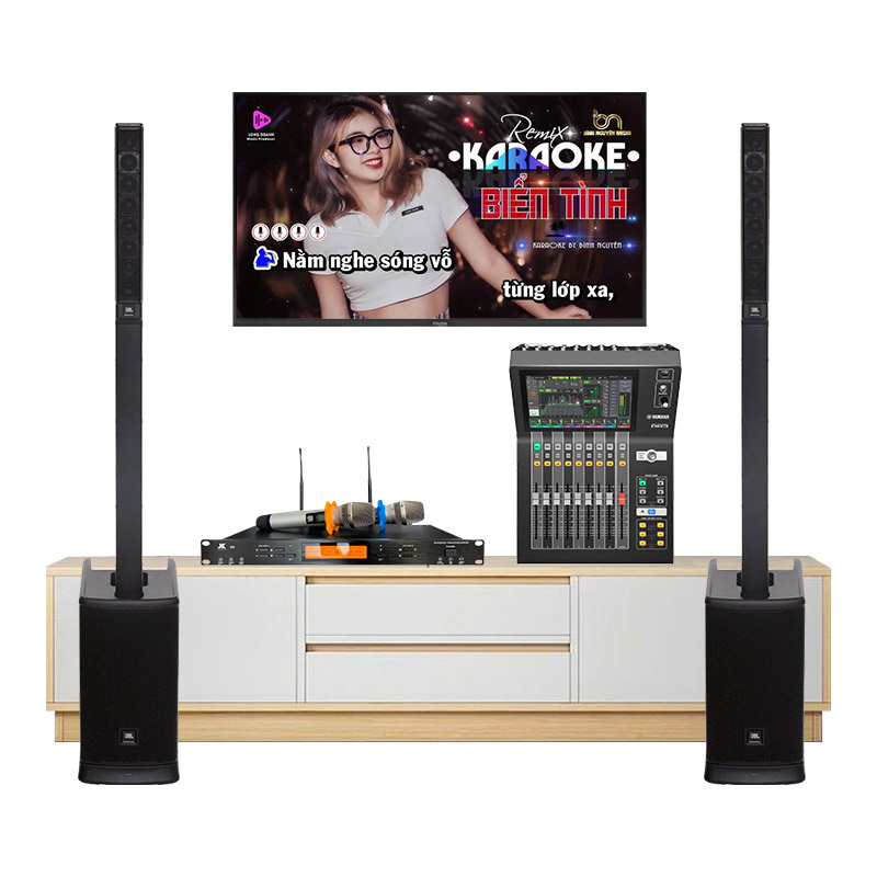 Dàn karaoke gia đình KGD169 (JBL Eon One MK2, Yamaha DM3S, JKAudio B9)