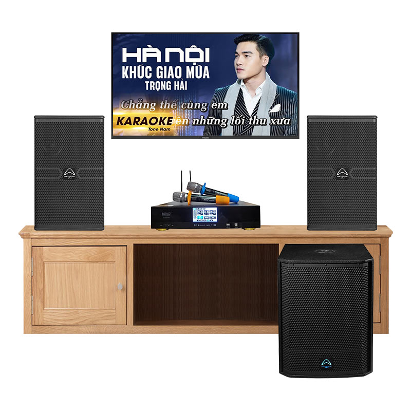 Dàn Karaoke Gia Đình KGD17 (Wharfedale ANGLO E312, Neko AK3900 Pro, Wharfedale T-SUB AX15B)