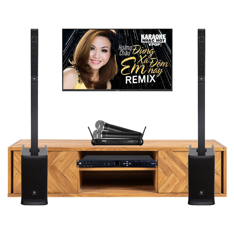 Dàn karaoke gia đình KGD173 (JBL Eon One MK2, JKaudio X6000 Plus, Shure SVX288/PG58)