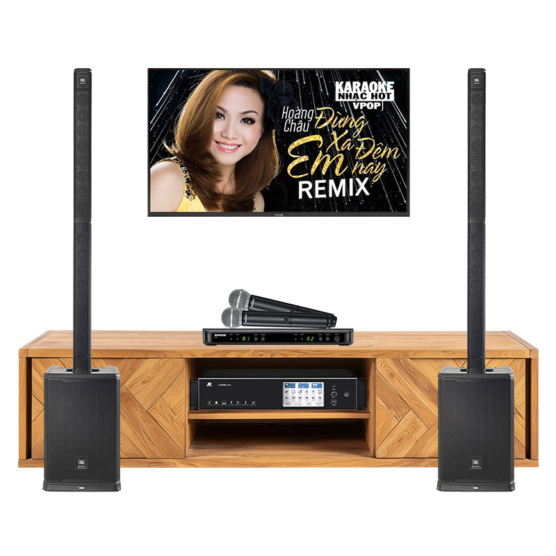 Dàn karaoke gia đình KGD174 (JBL PRX ONE, JKaudio X9900 Pro, Shure BLX288A/SM58)