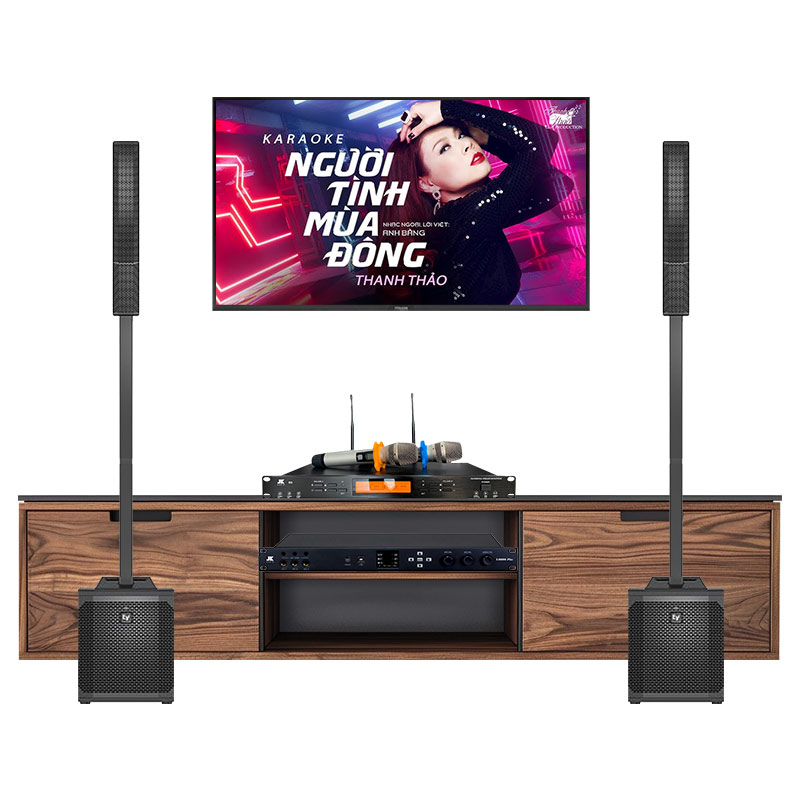 Dàn karaoke gia đình KGD178 (Electro voice Evolve 30M, JKaudio X6000 Plus, JKAudio B9)