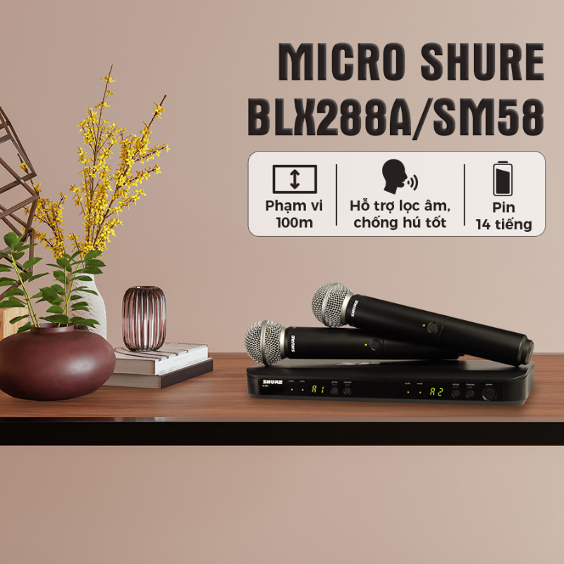 Micro Shure BLX288A/SM58