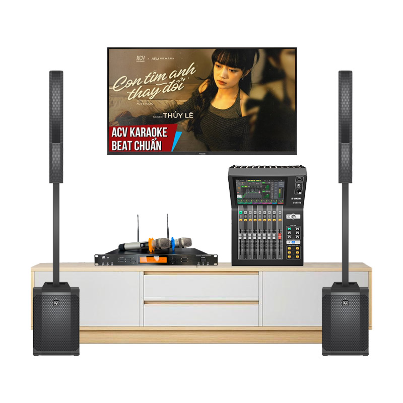 Dàn karaoke gia đình KGD193 (Electro voice Evolve 50M, JKaudio B9, Yamaha DM3S)