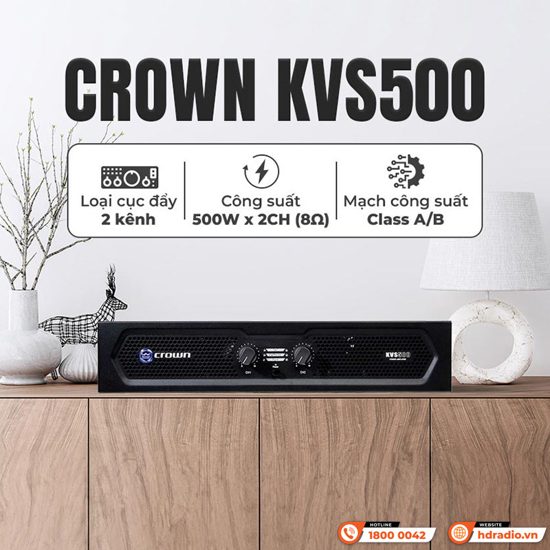 Cục đẩy công suất Crown KVS500