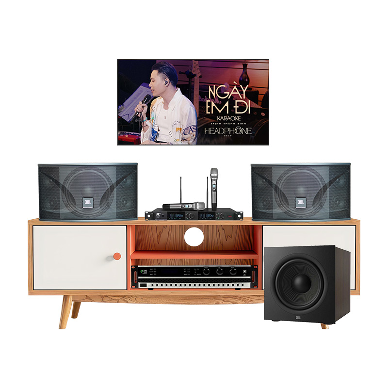 Dàn karaoke gia đình KGD204 (JBL Ki110, Kiwi PD8000, JKAudio K300, JBL Stage 220P)