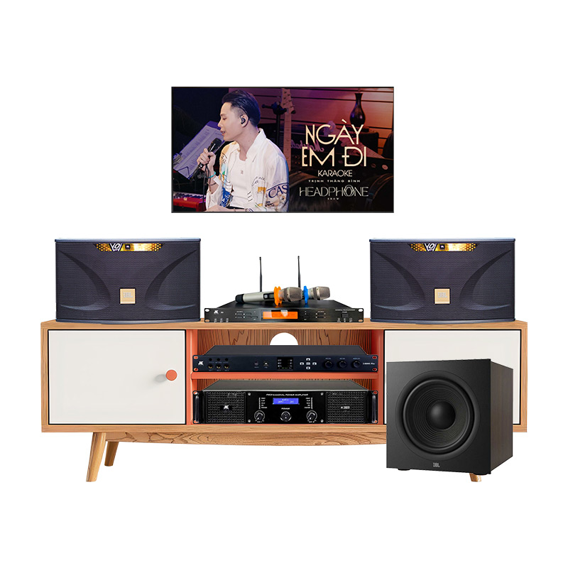 Dàn karaoke gia đình KGD205 (JBL Ki112 Edition, JKAudio H2600, X6000Plus, B9, JBL stage 220P)