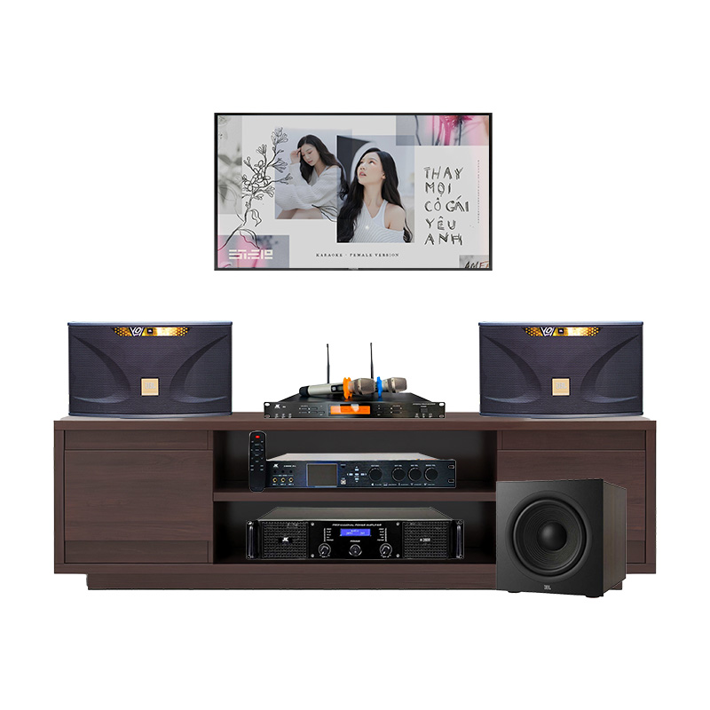 Dàn karaoke gia đình KGD208 (JBL Ki110 Edition, JKAudio H2600, X9000 Pro, B9, JBL Stage 220P)