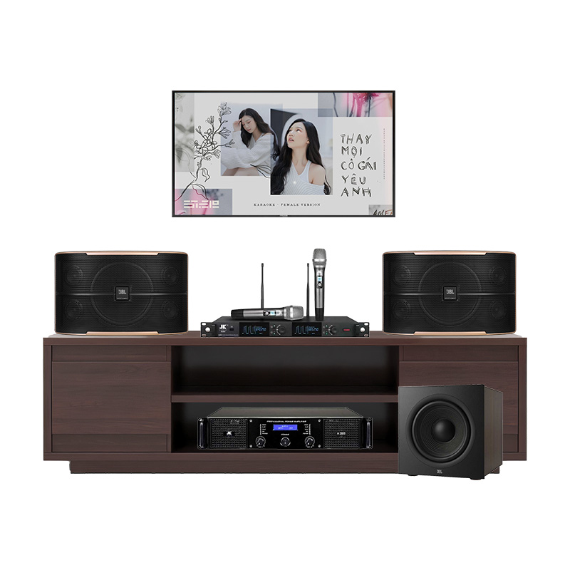 Dàn karaoke gia đình KGD209 (JBL Pasion 12, JKAudio H2600, X6000 Plus, K300, JBL Stage 220P)