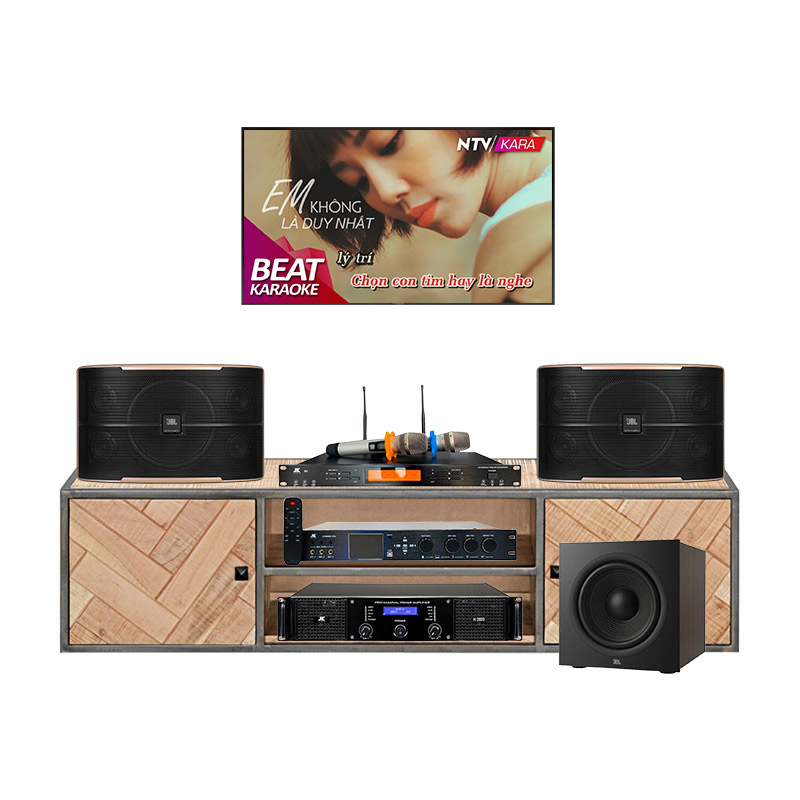 Dàn karaoke gia đình KGD210 (JBL Pasion 12, JKAudio H2600, X9000, B9, JBL Stage 220P)